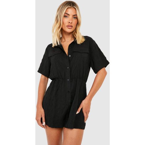Combishort De Plage Texturé - S - boohoo - Modalova