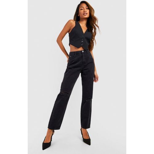 Jean Mom Taille Haute À Déchirures - 38 - boohoo - Modalova