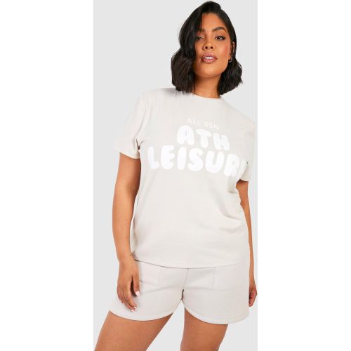 Grande Taille - Ensemble Imprimé Avec T-Shirt Et Short - 44 - boohoo - Modalova