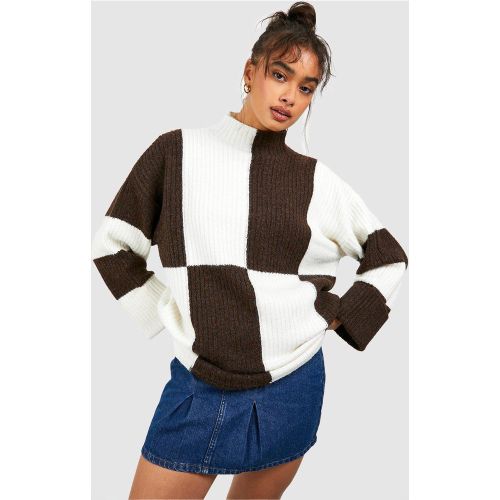 Pull Color Block À Col Montant - S - boohoo - Modalova