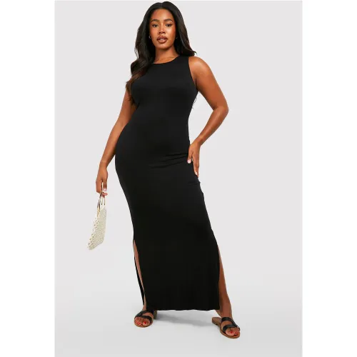 Grande Taille - Robe Longue Fendue - 44 - boohoo - Modalova