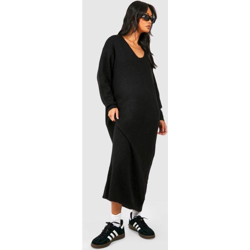 Robe Pull Oversize Longue En Maille Douce - 36 - boohoo - Modalova