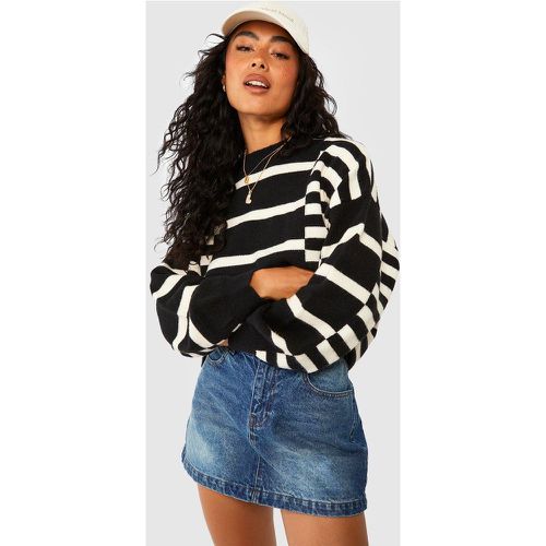 Pull Oversize À Rayures Mixtes - S - boohoo - Modalova