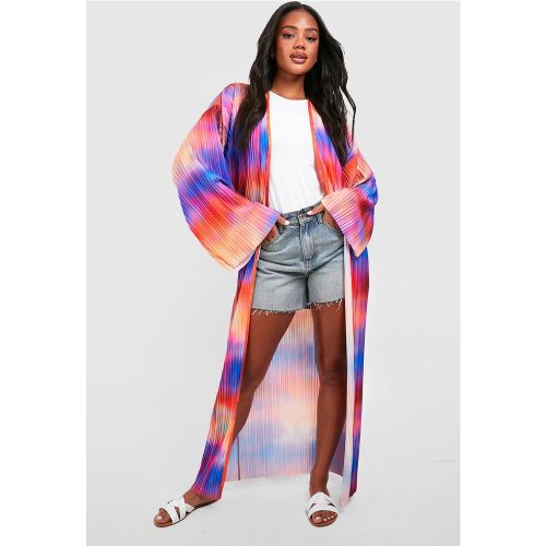 Kimono Long Plissé Marbré - S - boohoo - Modalova