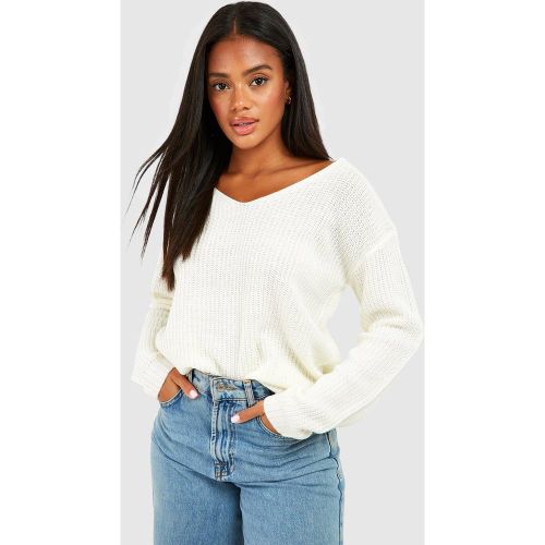 Pull Basique À Col En V - S - boohoo - Modalova