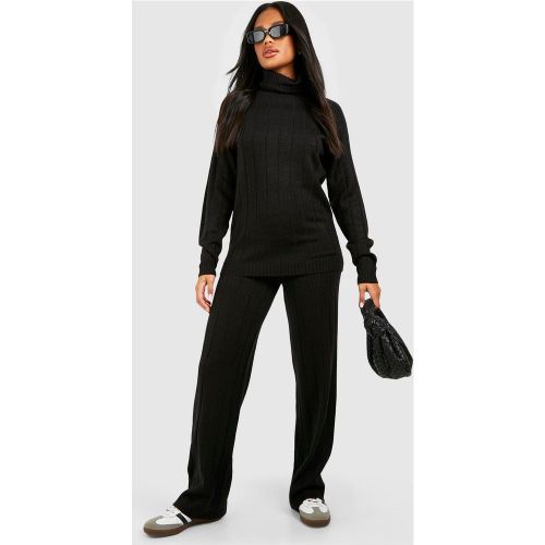 Ensemble Côtelé Avec Pull À Col Roulé Et Pantalon - 36 - boohoo - Modalova