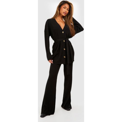 Ensemble En Maille Avec Cardigan Et Pantalon Large - 36 - boohoo - Modalova