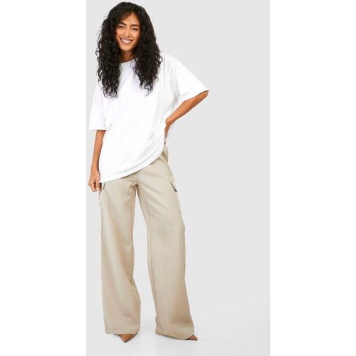 Pantalon Cargo Droit Taille Haute - 36 - boohoo - Modalova