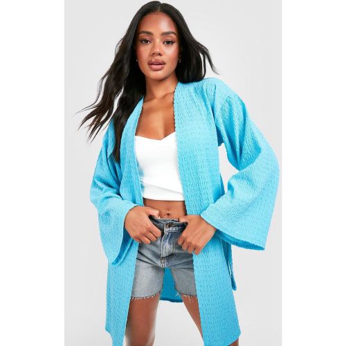 Kimono Long Texturé À Ceinture - S - boohoo - Modalova