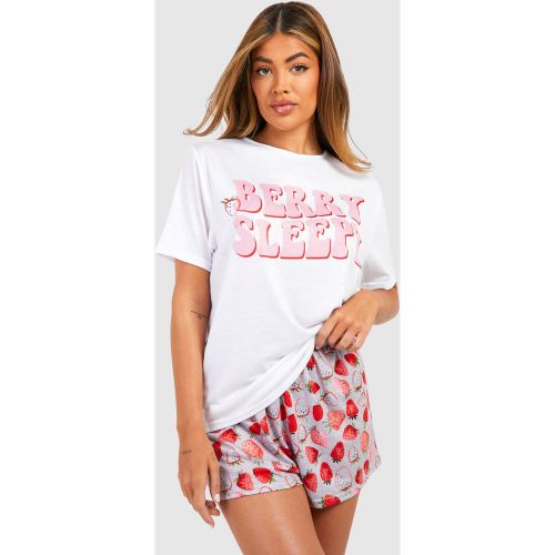 Pyjama En Jersey Avec Short - 34 - boohoo - Modalova