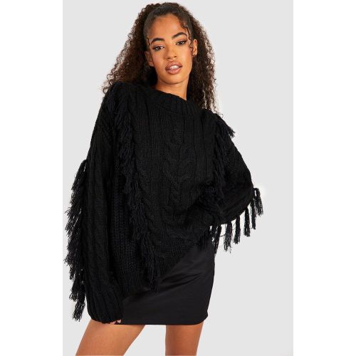 Pull En Maille Torsadée À Pompons - S - boohoo - Modalova