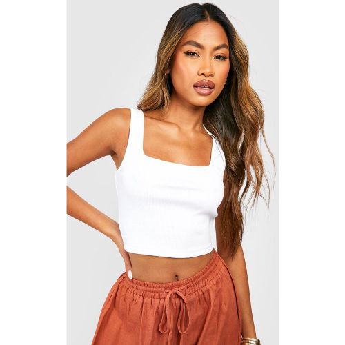 Crop Top Asymétrique Découpé - 34 - boohoo - Modalova