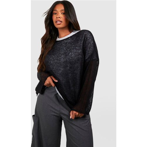 Grande Taille - Pull Ample En Maille - 52 - boohoo - Modalova