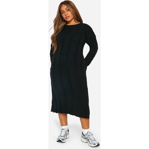 Grande Taille - Robe Mi-Longue Côtelée - 50 - boohoo - Modalova