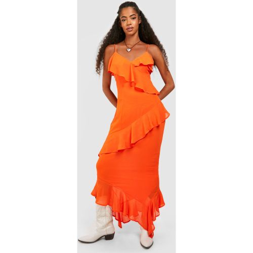 Robe Longue À Volants - 38 - boohoo - Modalova