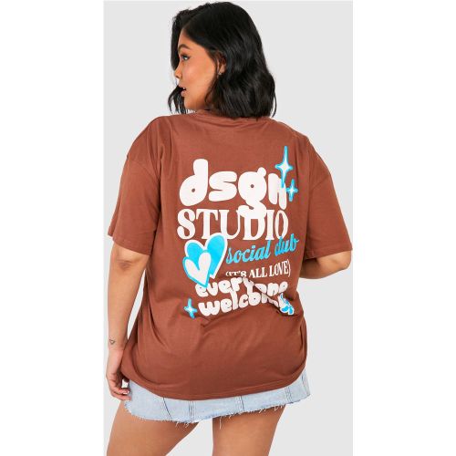 Grande Taille - T-Shirt À Slogan Social Club - 44 - boohoo - Modalova