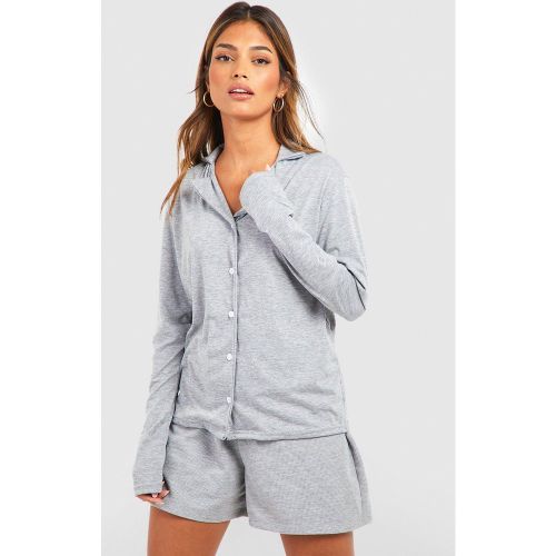 Chemise De Pyjama En Jersey À Manches Longues - 34 - boohoo - Modalova