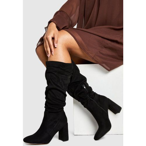 Bottes Hautes À Talon Carré - 36 - boohoo - Modalova