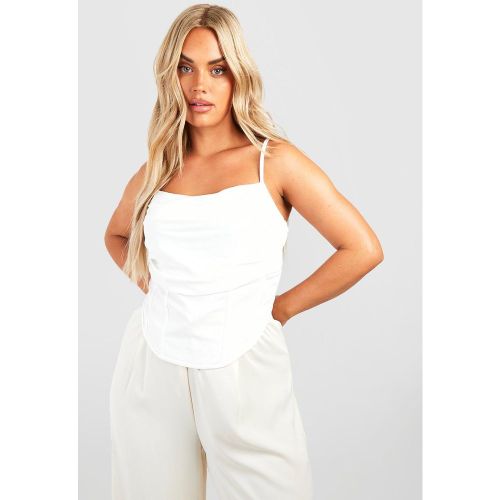Grande Taille - Corset Froncé - 44 - boohoo - Modalova