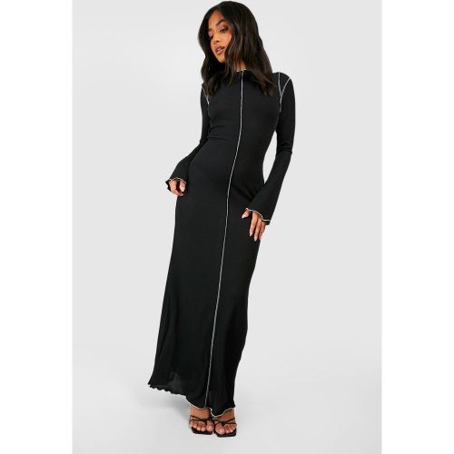 Petite" - Robe Longue Côtelée - 34 - boohoo - Modalova