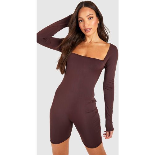 Tall" - Combishort Premium Sculptant À Col Carré - 34 - boohoo - Modalova