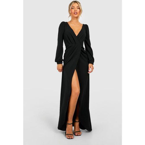 Robe Longue Portefeuille - 36 - boohoo - Modalova