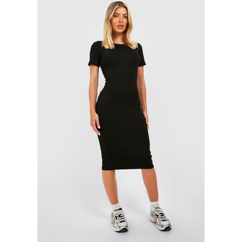 Robe Mi-Longue Moulante Basique À Mancherons - 42 - boohoo - Modalova