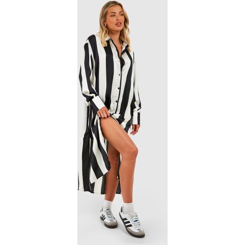 Robe Chemise Oversize À Rayures - 38 - boohoo - Modalova