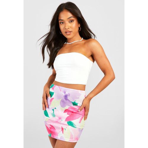 Petite" - Mini-Jupe Fleurie - 38 - boohoo - Modalova