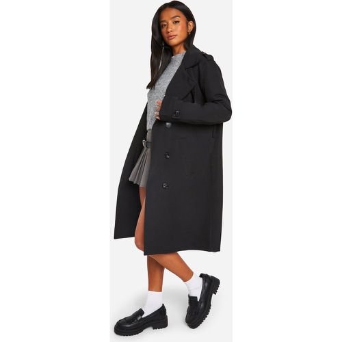 Petite" - Trench Boutonné À Ceinture - 42 - boohoo - Modalova