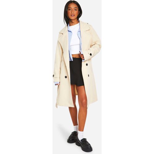 Petite" - Trench Boutonné À Ceinture - 40 - boohoo - Modalova