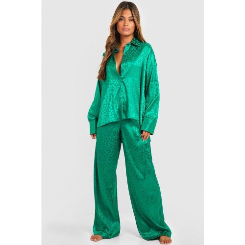 Ensemble De Pyjama Oversize Premium À Imprimé Léopard - 38 - boohoo - Modalova