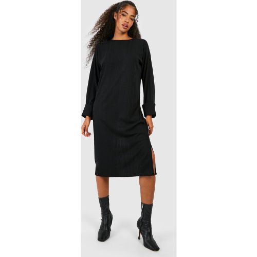 Robe Mi-Longue Ample Côtelée - 46 - boohoo - Modalova