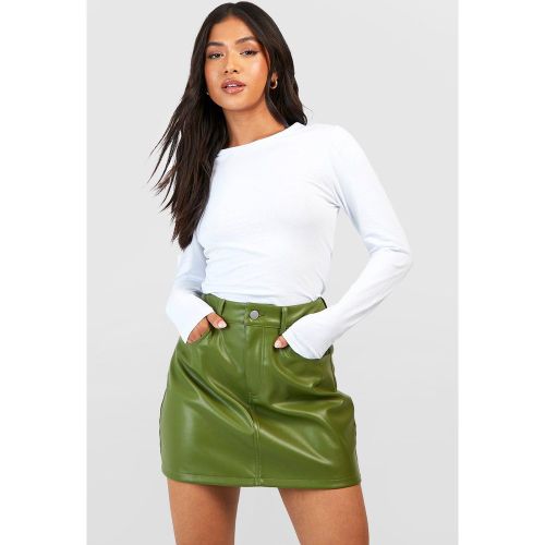 Petite" - Mini-Jupe Taille Haute - 44 - boohoo - Modalova