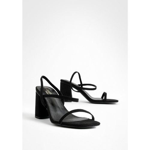 Chaussures À Talon Carré Et Lanières Élastiquées - Pointure Large - 39 - boohoo - Modalova