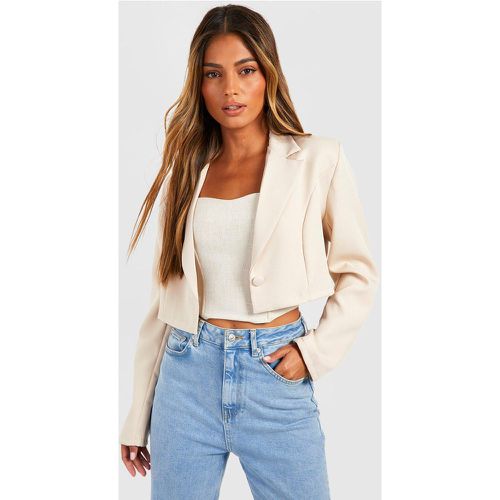 Blazer Court Basique Boutonné - 36 - boohoo - Modalova