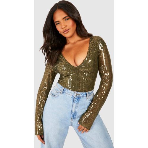 Grande Taille - Body Pailleté - 22 - boohoo - Modalova