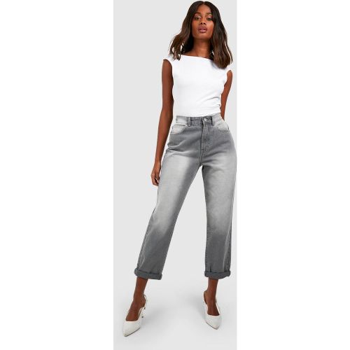 Jean Mom Slim À Ourlet Plié - 38 - boohoo - Modalova