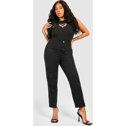 Grande Taille - Jean Mom À Ornements - 44 - boohoo - Modalova