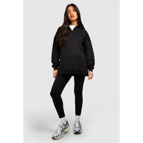 Maternité - Ensemble De Grossesse Oversize Avec Sweat Zippé Et Legging - L - boohoo - Modalova