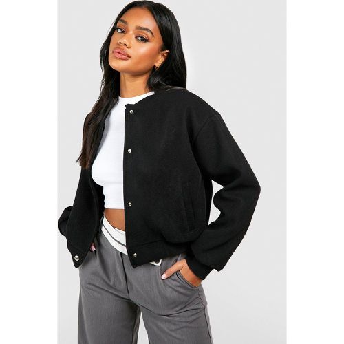 Bomber Court Effet Laine - 40 - boohoo - Modalova