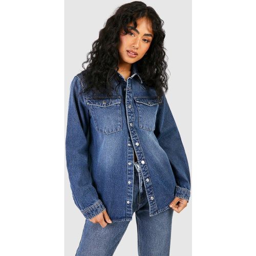 Chemise En Jean Délavé - 34 - boohoo - Modalova