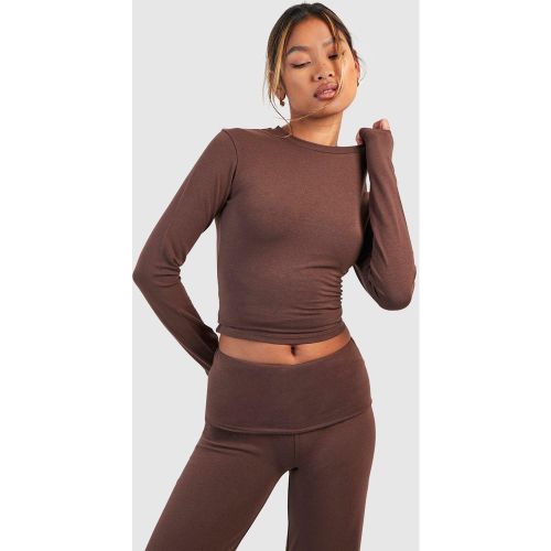 T-Shirt Doux Au Toucher À Manches Longues - 34 - boohoo - Modalova