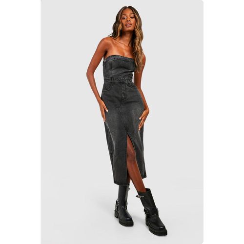 Robe Mi-Longue Fendue En Jean - 36 - boohoo - Modalova