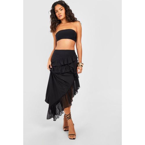 Jupe Longue Fendue En Mesh - 38 - boohoo - Modalova