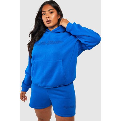 Grande Taille - Survêtement Brodé Avec Short - 44 - boohoo - Modalova