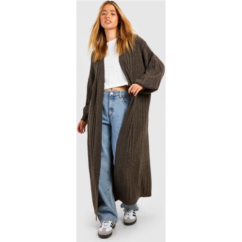 Cardigan Long En Maille Douce - M - boohoo - Modalova