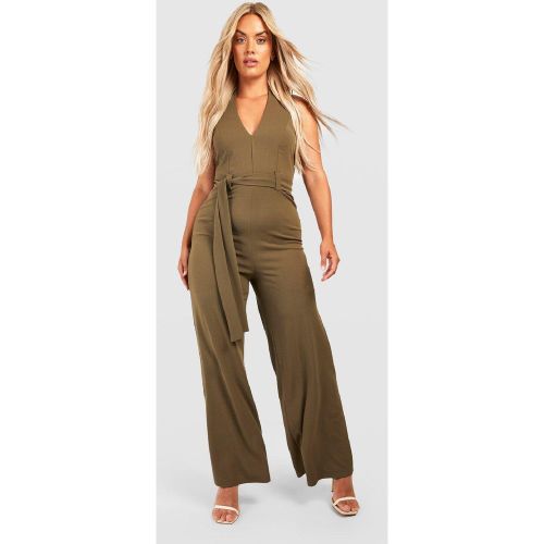 Grande Taille - Combinaison Large Dos Nu À Ceinture - 44 - boohoo - Modalova