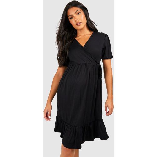 Maternité - Robe De Grossesse Courte Portefeuille - 40 - boohoo - Modalova
