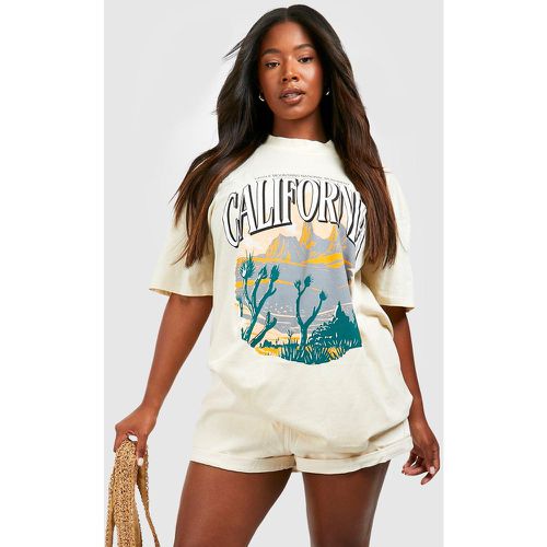 Grande Taille - T-Shirt Oversize À Slogan California - boohoo - Modalova